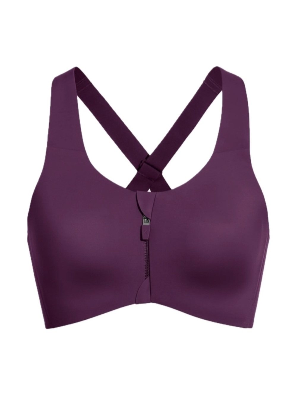 Knix Catalyst Front Zip Ultra Supportive Full Coverage Plum Purple Sports Bra